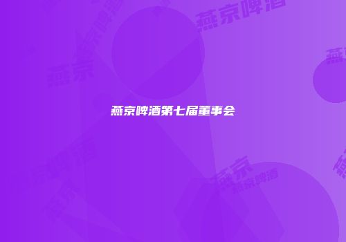 燕京啤酒第七届董事会