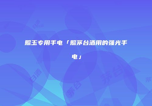 照玉专用手电「照茅台酒用的强光手电」