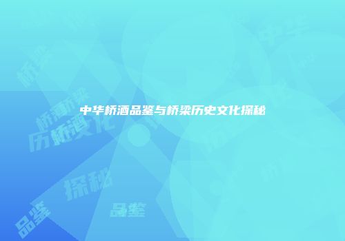 中华桥酒品鉴与桥梁历史文化探秘