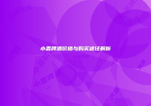 小麦啤酒价格与购买途径解析