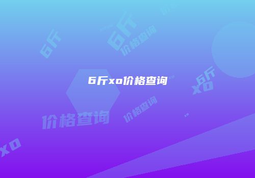 6斤xo价格查询