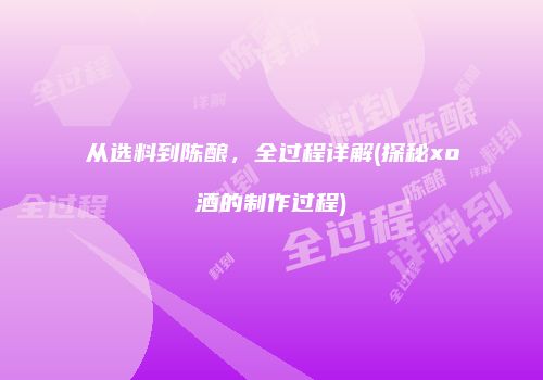 从选料到陈酿，全过程详解(探秘xo酒的制作过程)