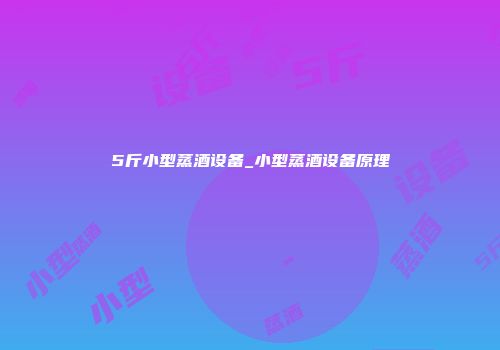 5斤小型蒸酒设备_小型蒸酒设备原理