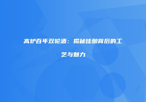 高炉百年双轮酒：揭秘佳酿背后的工艺与魅力
