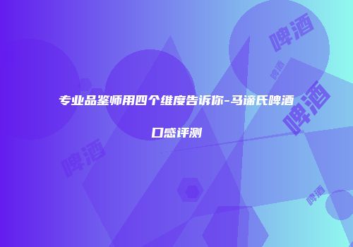专业品鉴师用四个维度告诉你-马谛氏啤酒口感评测