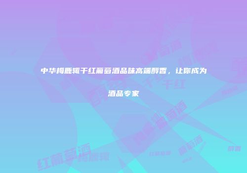 中华梅鹿辄干红葡萄酒品味高端醇香，让你成为酒品专家