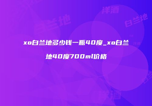 xo白兰地多少钱一瓶40度_xo白兰地40度700ml价格