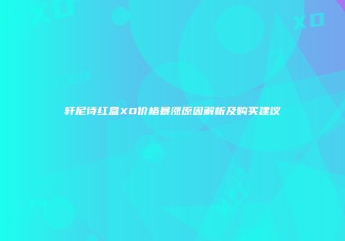 轩尼诗红盒XO价格暴涨原因解析及购买建议