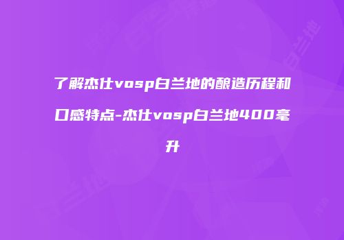 了解杰仕vosp白兰地的酿造历程和口感特点-杰仕vosp白兰地400毫升