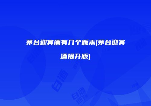 茅台迎宾酒有几个版本(茅台迎宾酒提升版)