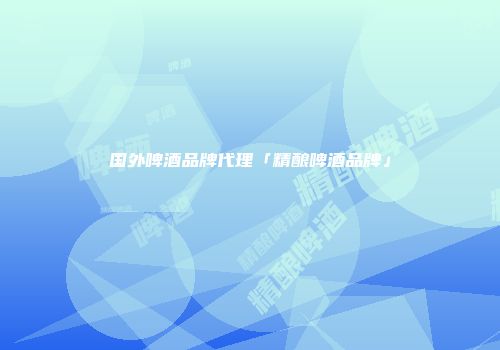 国外啤酒品牌代理「精酿啤酒品牌」