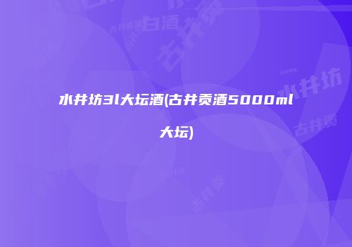 水井坊3l大坛酒(古井贡酒5000ml大坛)