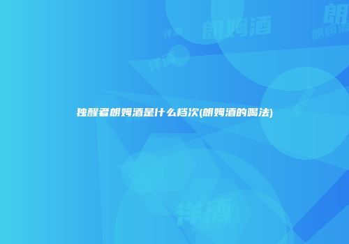 独醒者朗姆酒是什么档次(朗姆酒的喝法)