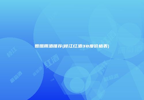婚姻用酒推荐(枝江红酒38度价格表)
