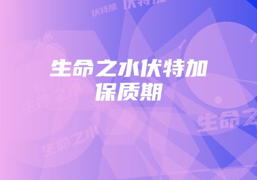 生命之水伏特加保质期