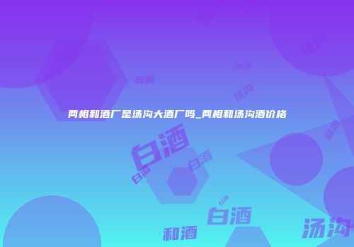 两相和酒厂是汤沟大酒厂吗_两相和汤沟酒价格