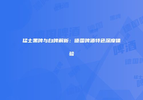 猛士黑啤与白啤解析：德国啤酒特色深度体验