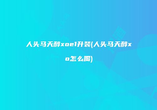 人头马天醇xoe1升装(人头马天醇xo怎么喝)