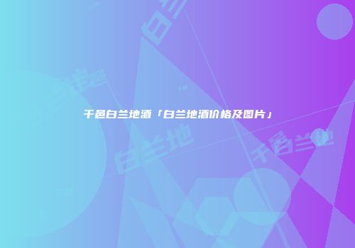干邑白兰地酒「白兰地酒价格及图片」
