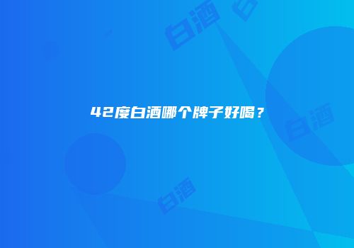 42度白酒哪个牌子好喝？