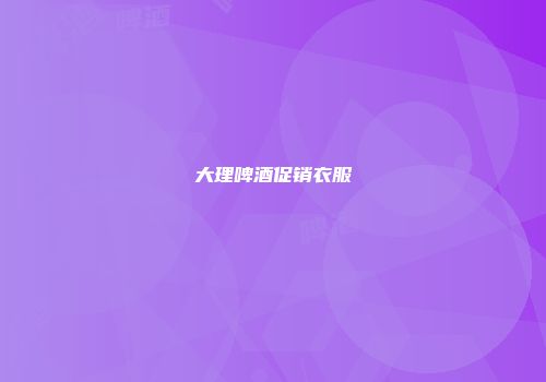 大理啤酒促销衣服