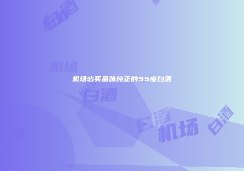 机场必买品味纯正的55度白酒