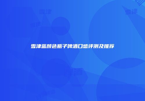 雪津蓝颜色瓶子啤酒口感评测及推荐