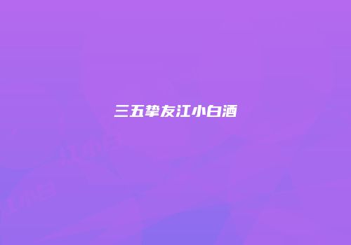 三五挚友江小白酒