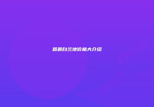 路邑白兰地价格大介绍