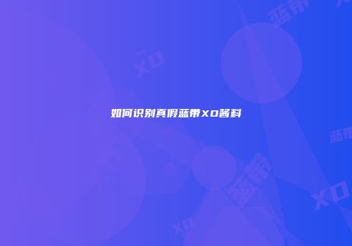 如何识别真假蓝带XO酱料