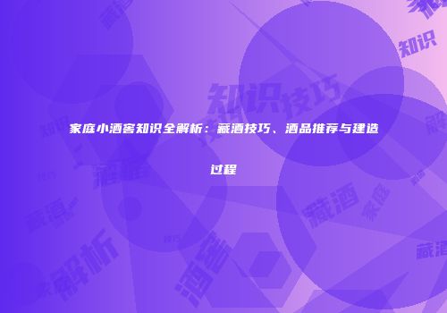 家庭小酒窖知识全解析：藏酒技巧、酒品推荐与建造过程