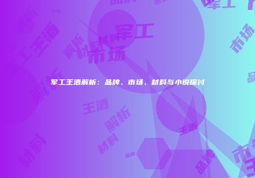 军工王酒解析：品牌、市场、材料与小说探讨
