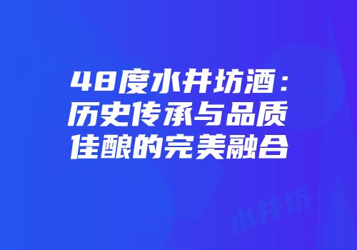 48度水井坊酒：历史传承与品质佳酿的完美融合