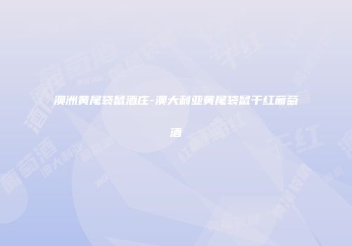 澳洲黄尾袋鼠酒庄-澳大利亚黄尾袋鼠干红葡萄酒