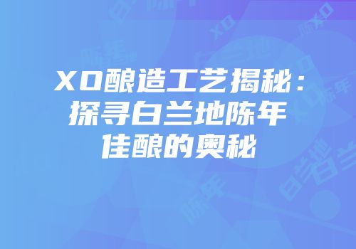 XO酿造工艺揭秘：探寻白兰地陈年佳酿的奥秘