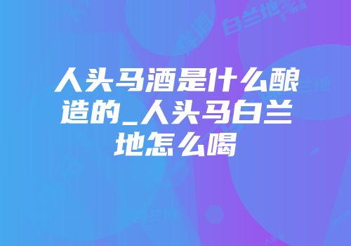 人头马酒是什么酿造的_人头马白兰地怎么喝