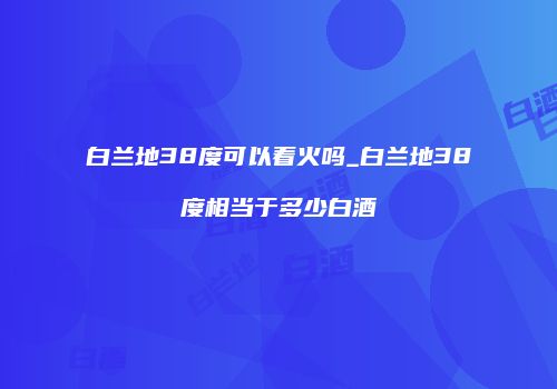 白兰地38度可以着火吗_白兰地38度相当于多少白酒