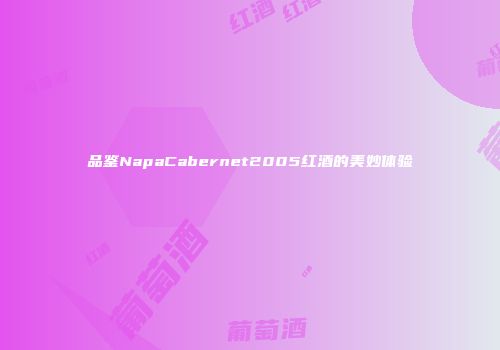 品鉴NapaCabernet2005红酒的美妙体验
