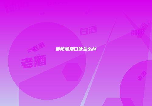 邵阳老酒口味怎么样