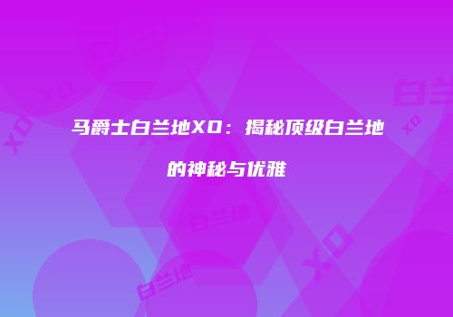 马爵士白兰地XO：揭秘顶级白兰地的神秘与优雅