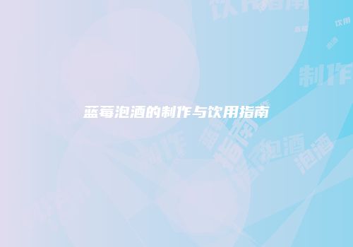 蓝莓泡酒的制作与饮用指南
