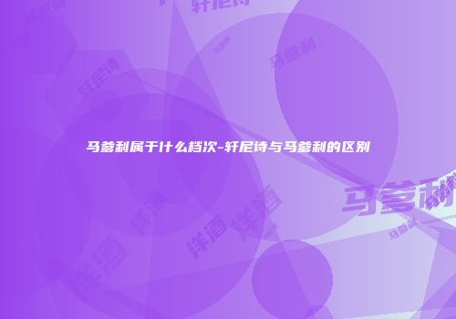 马爹利属于什么档次-轩尼诗与马爹利的区别