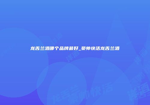 龙舌兰酒哪个品牌最好_豪帅快活龙舌兰酒
