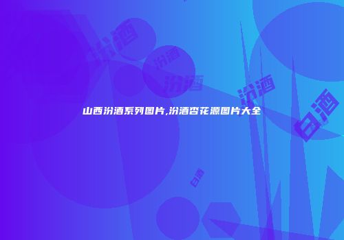 山西汾酒系列图片,汾酒杏花源图片大全