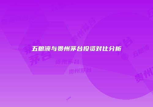 五粮液与贵州茅台投资对比分析