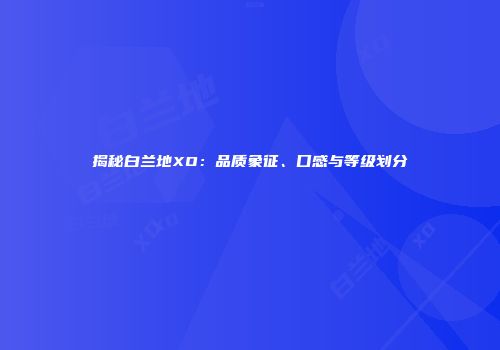 揭秘白兰地XO：品质象征、口感与等级划分