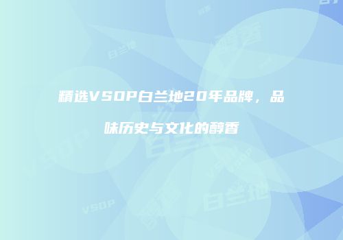 精选VSOP白兰地20年品牌，品味历史与文化的醇香