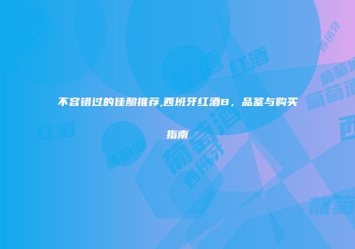 不容错过的佳酿推荐,西班牙红酒B，品鉴与购买指南