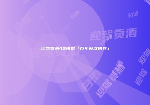 迎驾贡酒45铁盒「百年迎驾铁盒」