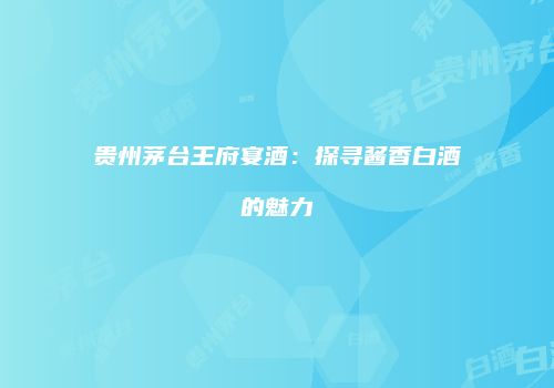 贵州茅台王府宴酒：探寻酱香白酒的魅力